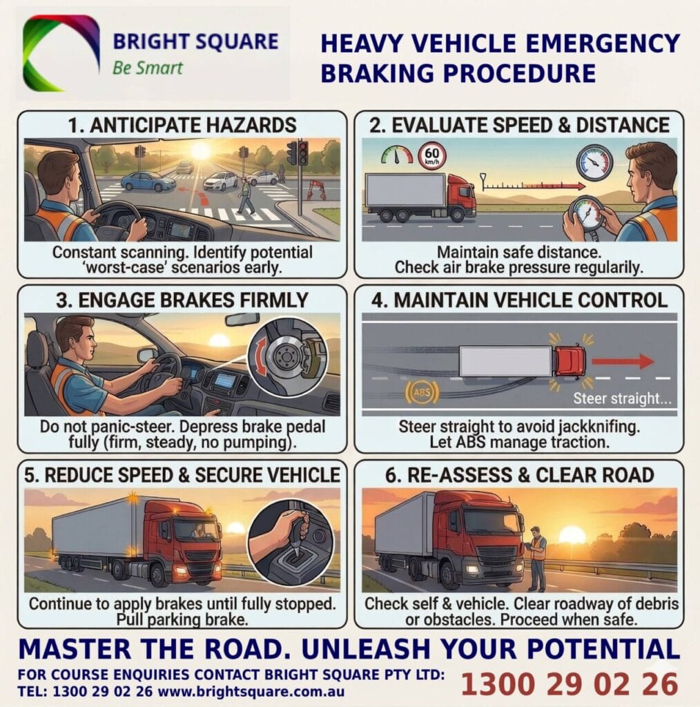 bright square truck driver and instructor training illustrated